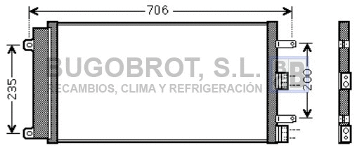 Condenseur, climatisation BUGOBROT 62-FT5342