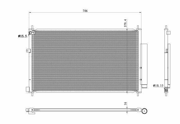 Condenseur, climatisation NRF 350419