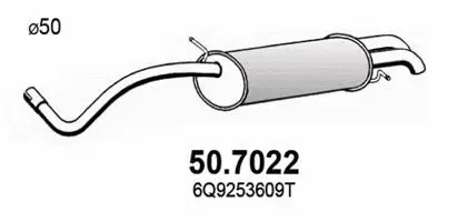Silencieux arrière ASSO 50.7022