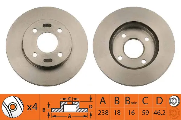 Disque de frein SB BR22126T