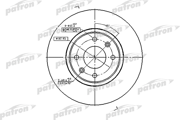 Disque de frein PATRON PBD2796