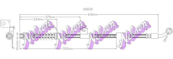 Flexible de frein KAWE H5830