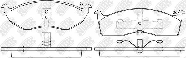 Kit de plaquettes de frein, frein à disque NiBK PN0110