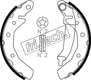 Jeu de mâchoires de frein fri.tech. 1027.001