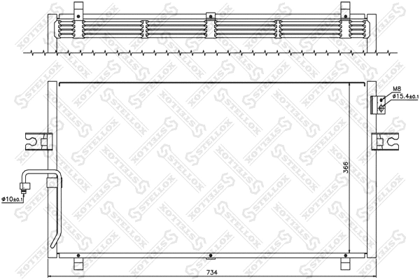 Condenseur, climatisation STELLOX 10-45139-SX