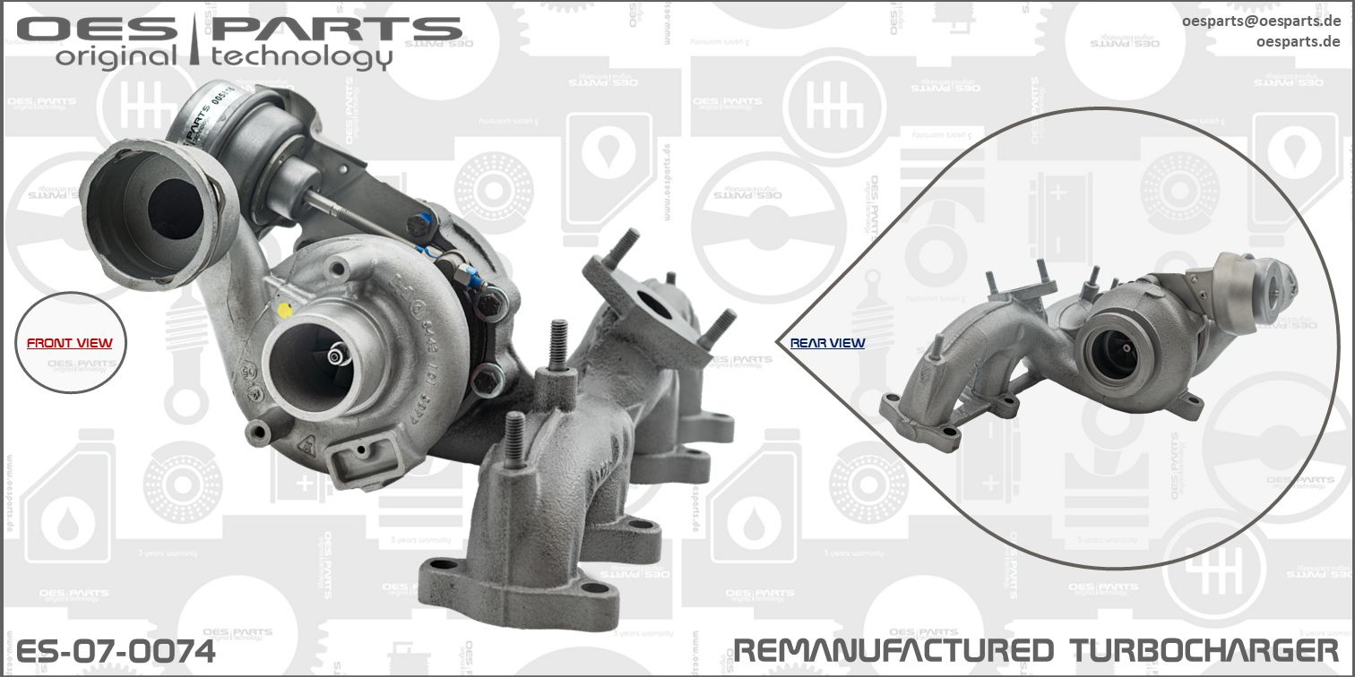 Turbocompresseur, suralimentation OES PARTS ES-07-0074