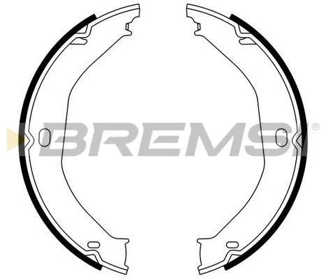 Jeu de mâchoires de frein, frein de stationnement BREMSI GF4807