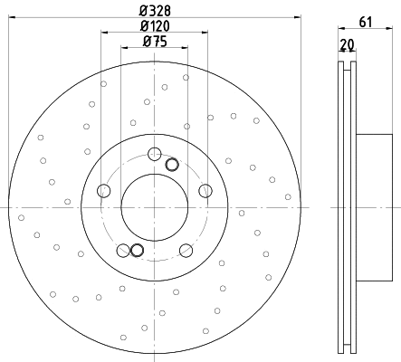 Disque de frein PAGID 65029