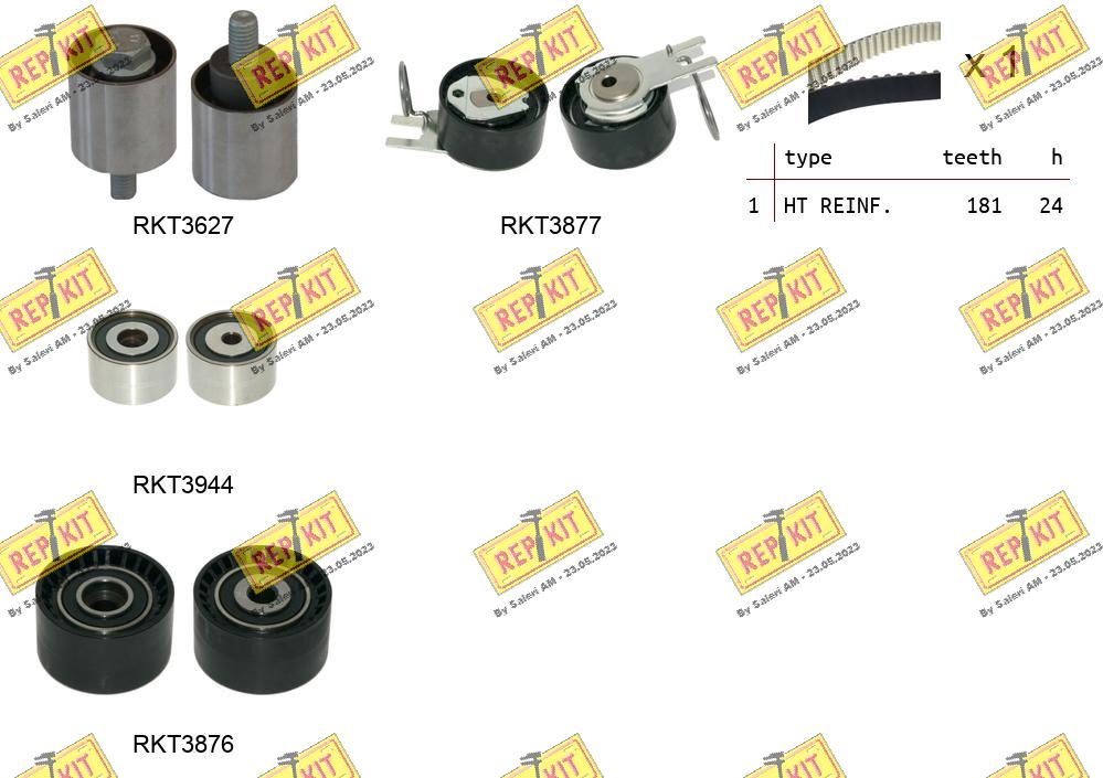 Kit de courroie crantée REPKIT RKTK1302