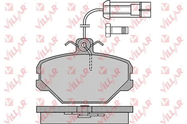 Kit de plaquettes de frein, frein à disque VILLAR 626.1092
