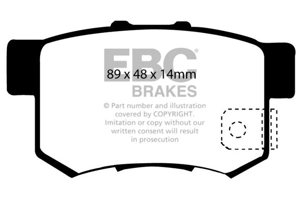 Kit de plaquettes de frein, frein à disque EBC Brakes DP21193