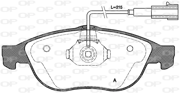 Kit de plaquettes de frein, frein à disque OPEN PARTS BPA0660.11
