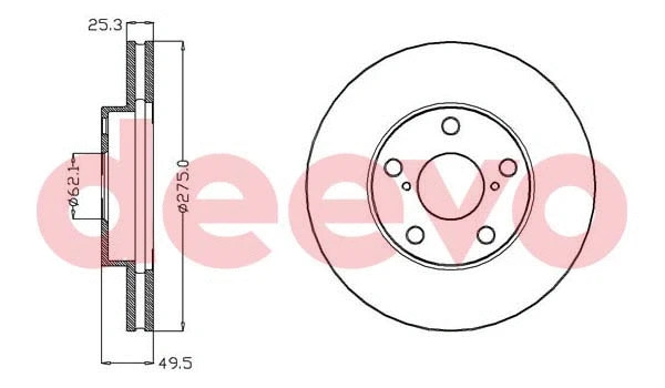 Disque de frein DEEVO BD15040