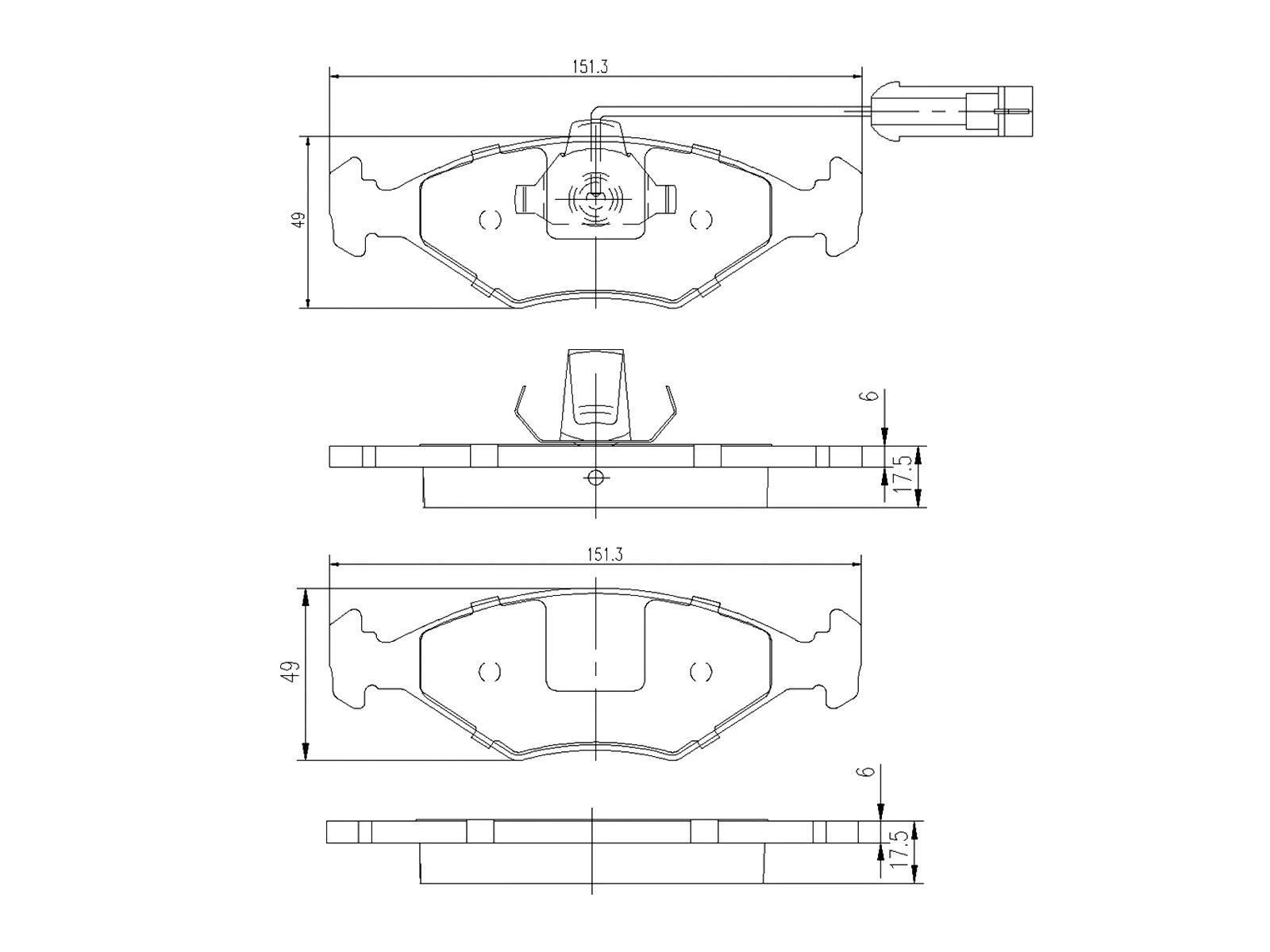 Kit de plaquettes de frein, frein à disque A.Z. Meisterteile AZMT-44-022-1420