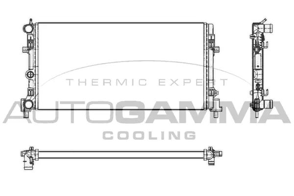 Radiateur, refroidissement du moteur AUTOGAMMA 105400