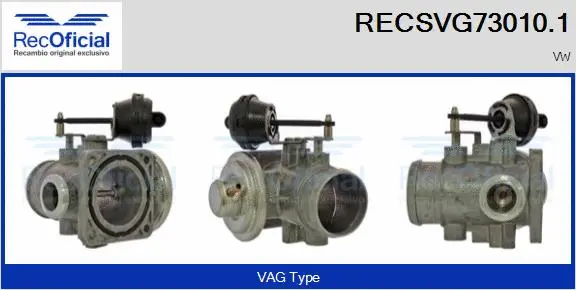 Vanne EGR RECOFICIAL RECSVG73010.1