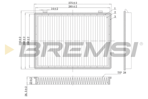 Filtre, air de l'habitacle BREMSI FC0466C