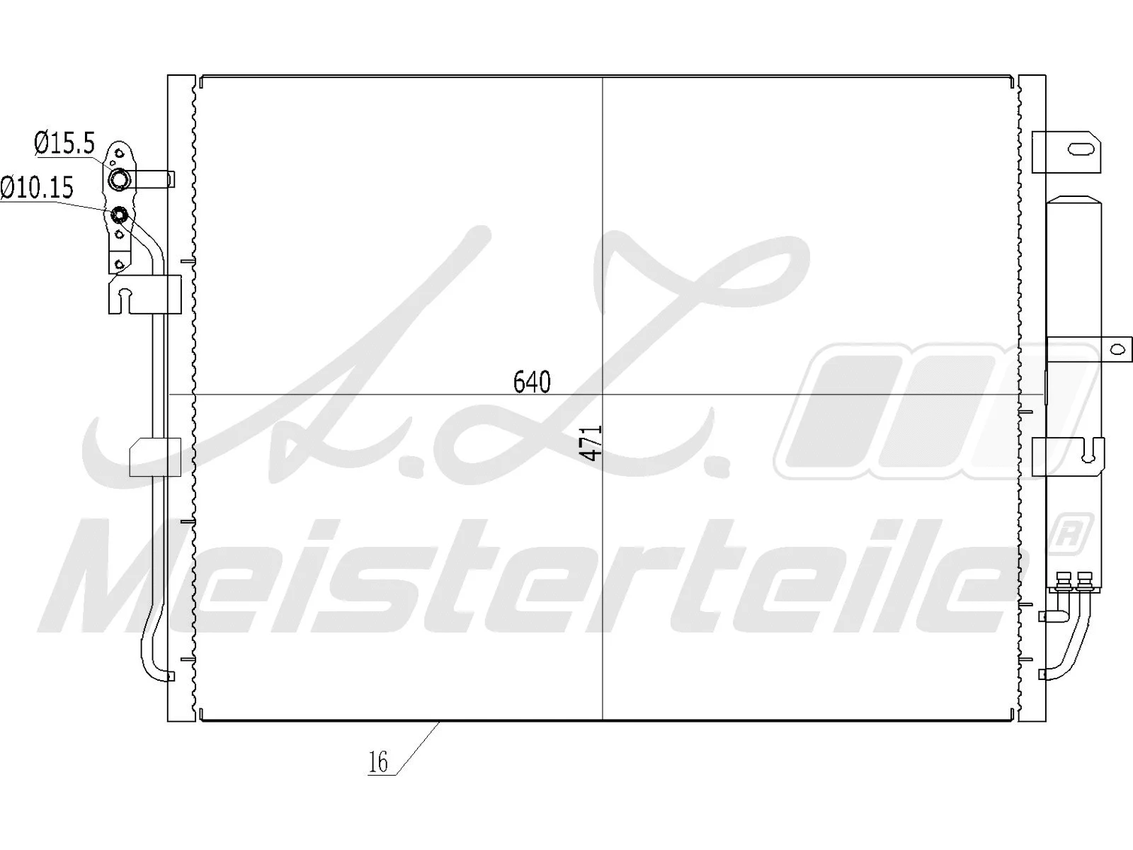 Condenseur, climatisation A.Z. Meisterteile AZMT-45-030-1410