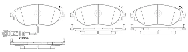 Kit de plaquettes de frein, frein à disque FIT FP1633E