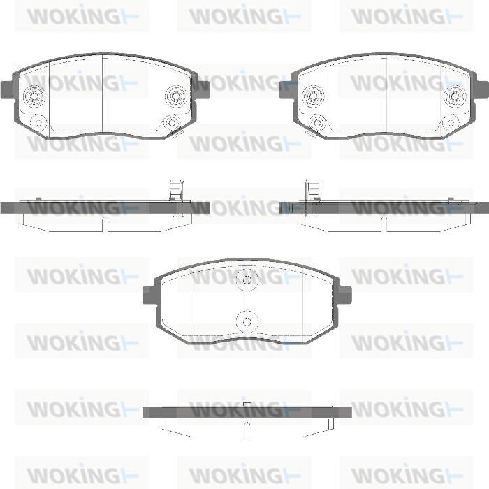 Kit de plaquettes de frein, frein à disque WOKING P18813.02