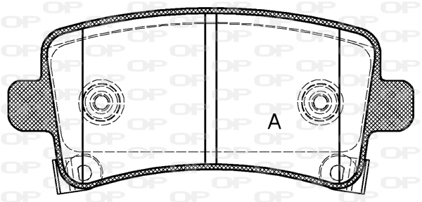 Kit de plaquettes de frein, frein à disque OPEN PARTS BPA1388.04