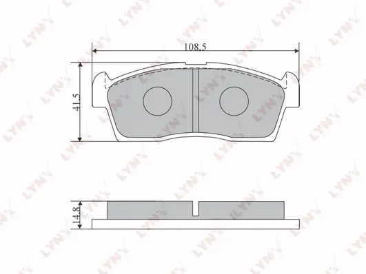 Kit de plaquettes de frein, frein à disque LYNXAUTO BD-5107