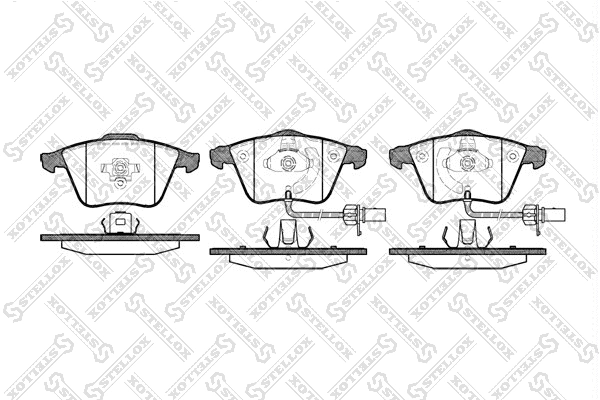 Kit de plaquettes de frein, frein à disque STELLOX 975 012-SX