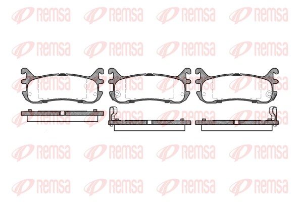 Kit de plaquettes de frein, frein à disque REMSA 0479.02