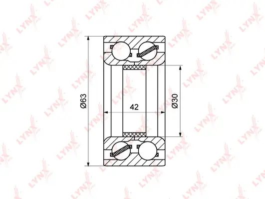 Kit de roulements de roue LYNXAUTO WB-1048