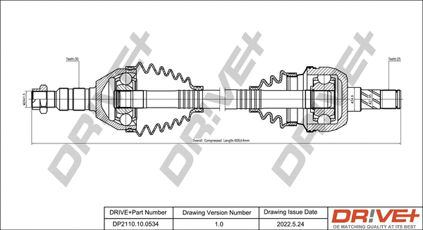 Arbre de transmission Dr!ve+ DP2110.10.0534