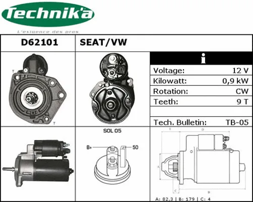 Démarreur Technika D62101