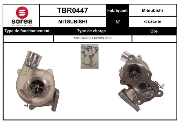 Turbocompresseur, suralimentation EAI TBR0447