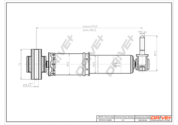 Amortisseur Dr!ve+ DP1610.10.0049