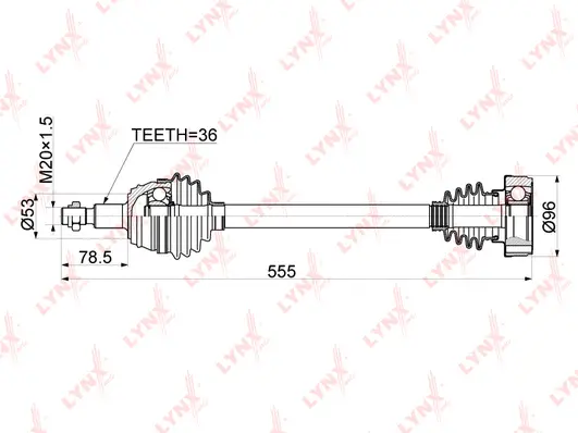 Arbre de transmission LYNXAUTO CD-1225