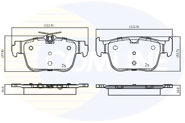 Kit de plaquettes de frein, frein à disque COMLINE CBP03069