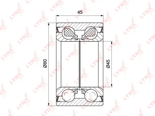 Kit de roulements de roue LYNXAUTO WB-1148