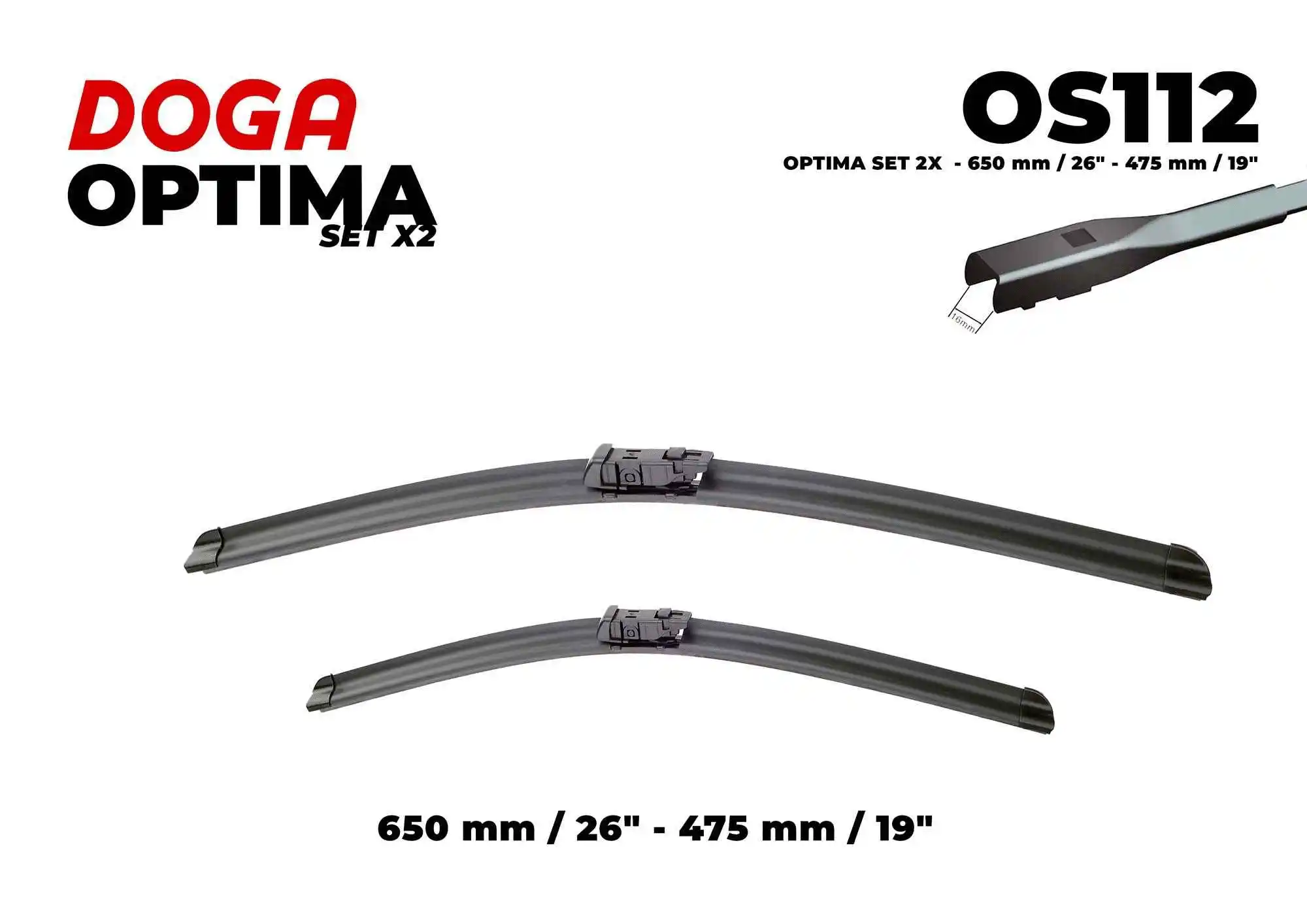 Balai d'essuie-glace DOGA OS112