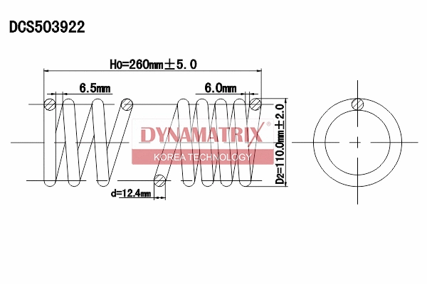 Ressort de suspension DYNAMATRIX DCS503922