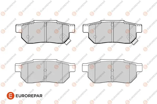 Kit de plaquettes de frein, frein à disque EUROREPAR 1686278780