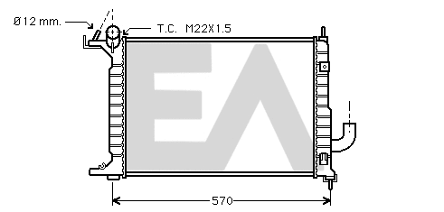Radiateur, refroidissement du moteur EACLIMA 31R54170