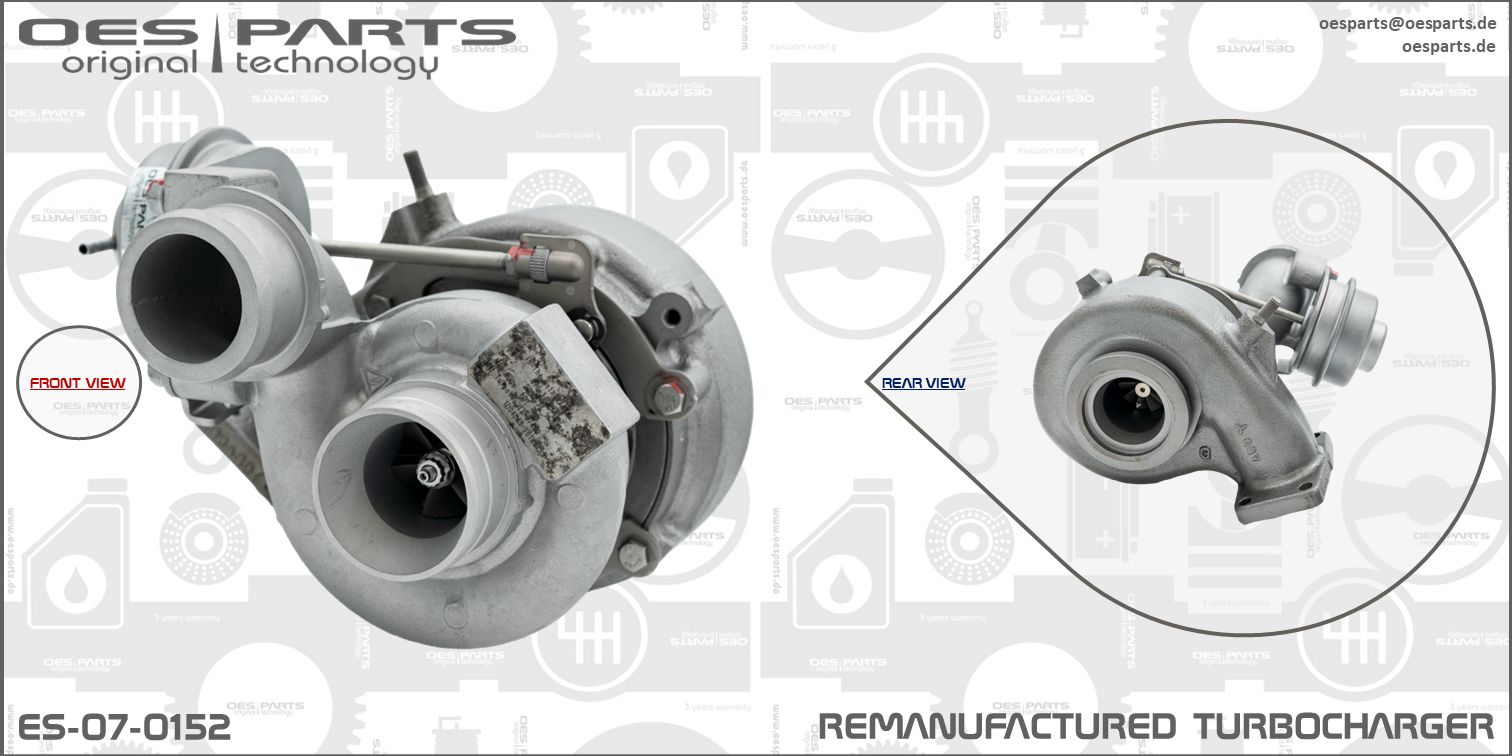 Turbocompresseur, suralimentation OES PARTS ES-07-0152