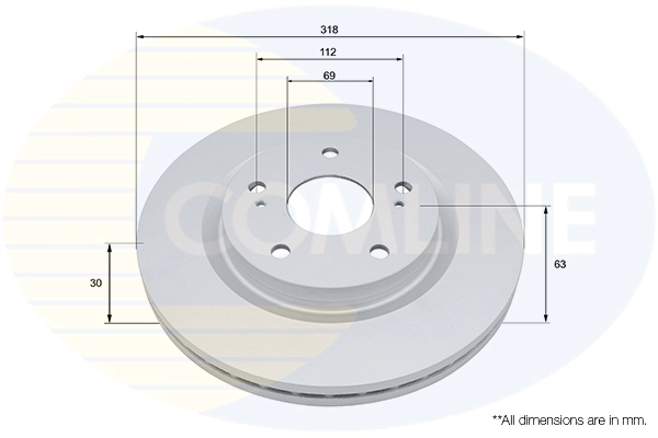 Disque de frein COMLINE ADC5050V