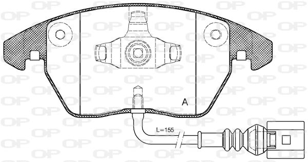 Kit de plaquettes de frein, frein à disque OPEN PARTS BPA1030.01