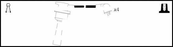 Kit de câbles d'allumage LEMARK HOES1032