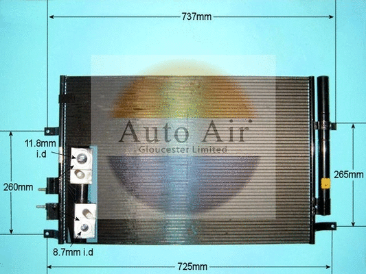 Condenseur, climatisation AUTO AIR GLOUCESTER 16-9640