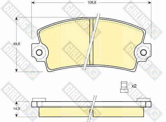 Kit de plaquettes de frein, frein à disque GIRLING 6101483