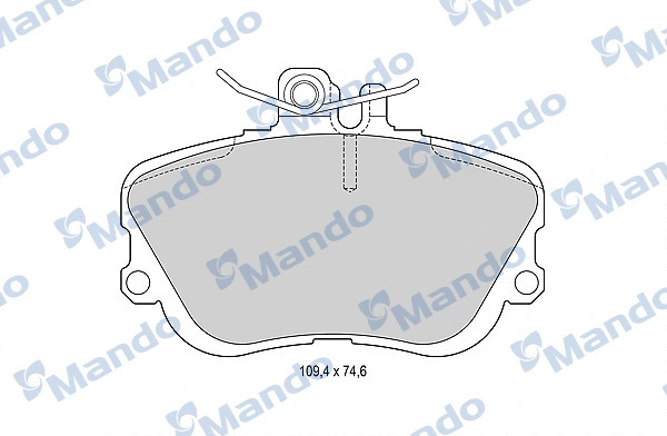 Kit de plaquettes de frein, frein à disque MANDO MBF015107