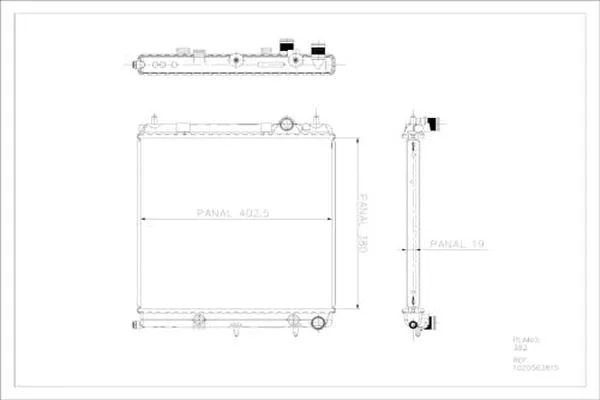 Radiateur, refroidissement du moteur ORDONEZ 1020562815