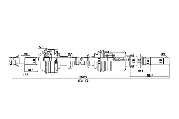 Arbre de transmission DYNAMATRIX DDS210104