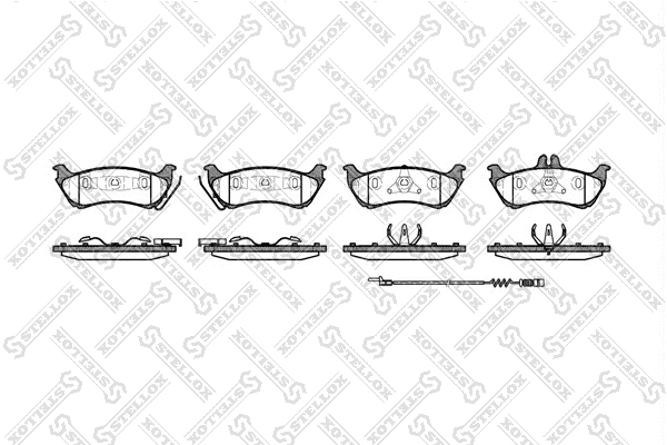 Kit de plaquettes de frein, frein à disque STELLOX 709 011B-SX